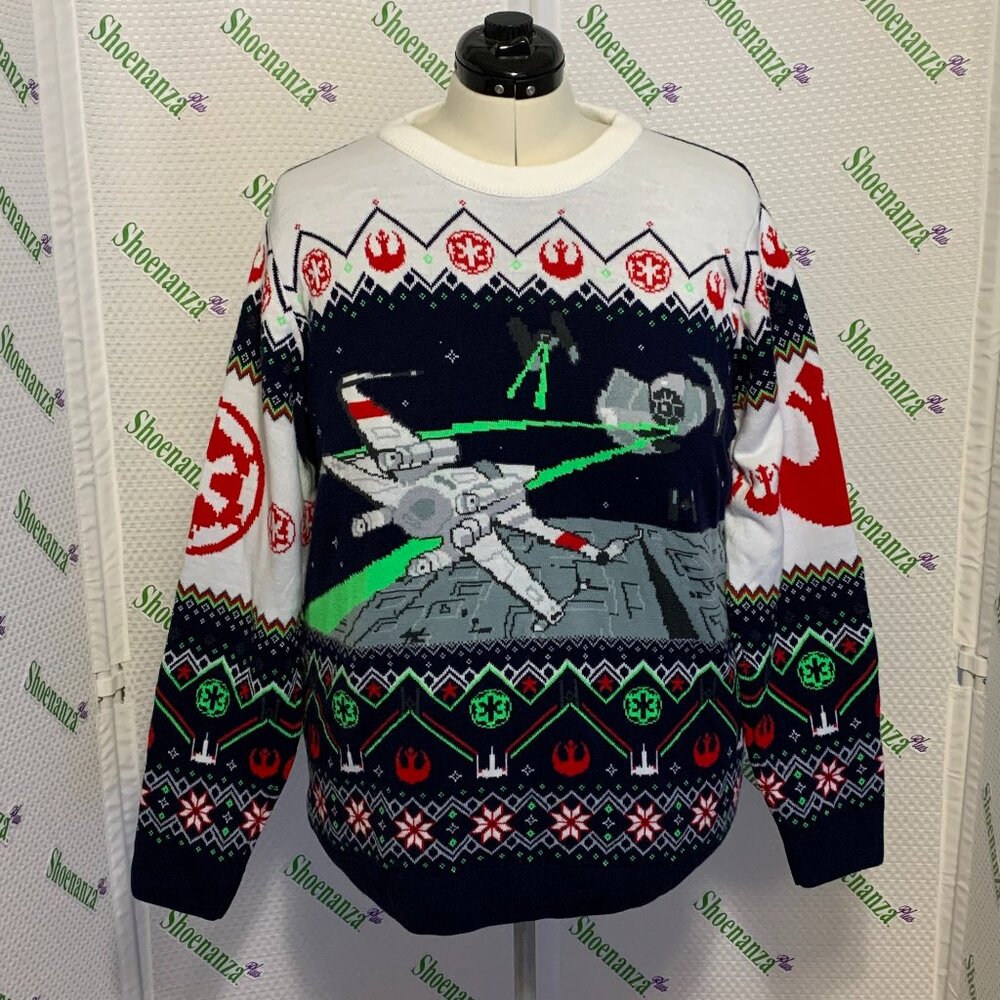 Ugly Christmas Sweater Merchoid X-Wing vs TIE Fighter Star Wars Mens XXXL 3XL